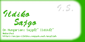 ildiko sajgo business card